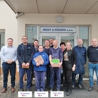 Výročí 10 let u firmy - paní Jabůrková a pan Tvrdoň, 50-tiny pan Vichorec