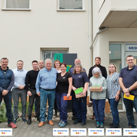 Výročí 10 let u firmy - paní Škrháková a paní Tichá, 20 let - pan Stojaspal, 25 let - paní Bosáková, 50-tiny - paní Hrabcová a pan Maloušek 